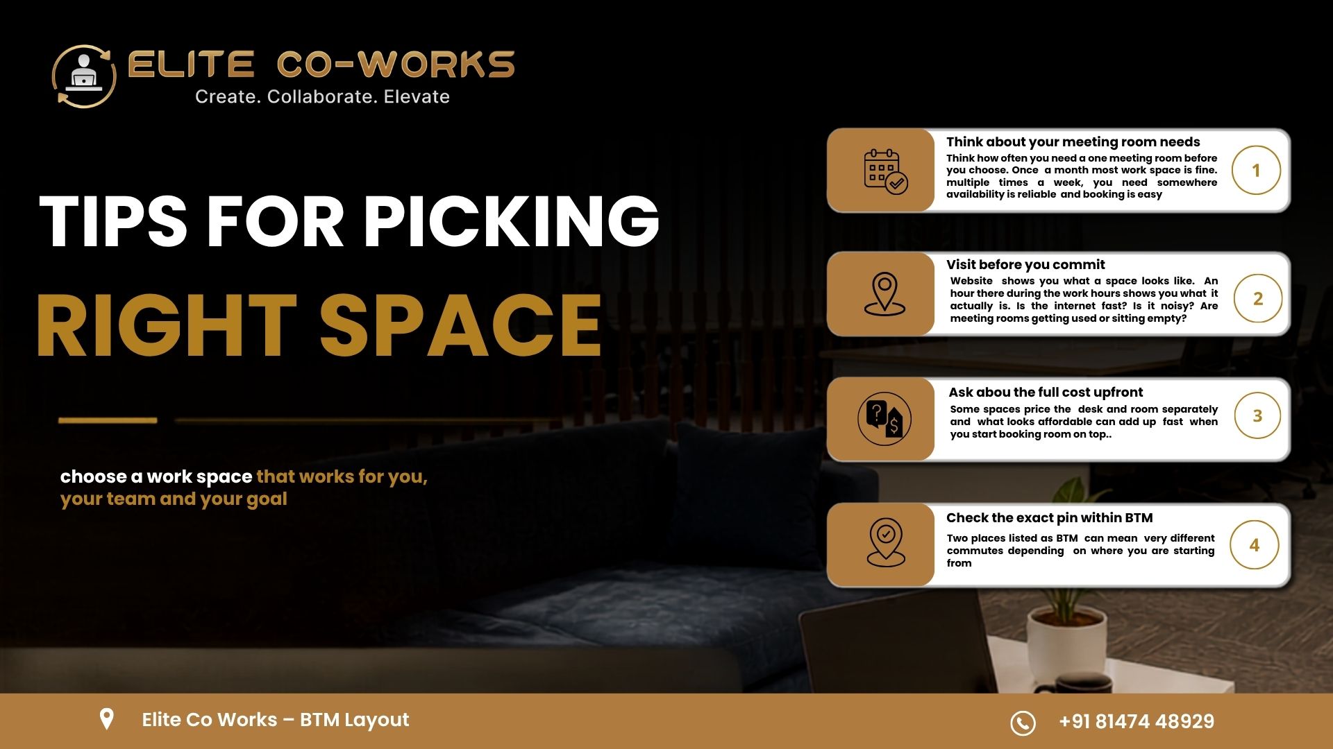 Tips for Picking the Right Space 