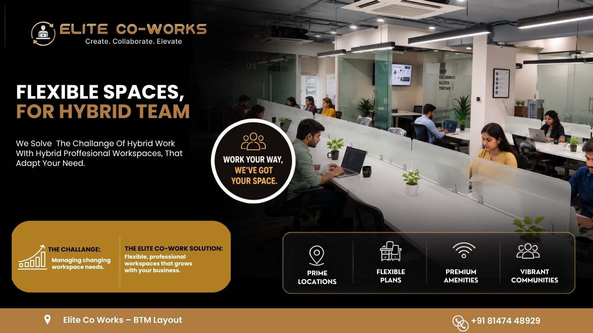 flexible spaces for hybrid team